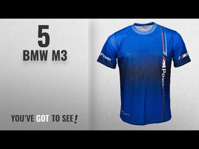 More information about "Video: Top 10 Bmw M3 [2018]: BMW M3 M5 M Power Blue Logo Cool Car Men's Fashion Print T-shirt Tuning Car"