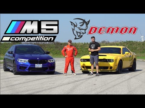 More information about "Video: 2019 BMW M5 Competition vs. Dodge Demon TRACK TEST // Drag Race, Drifting, Lap Times"