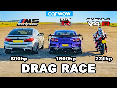 More information about "Video: BMW M5 v Nissan GT-R v Ducati V4R - DRAG RACE *tuned cars vs stock bike*"